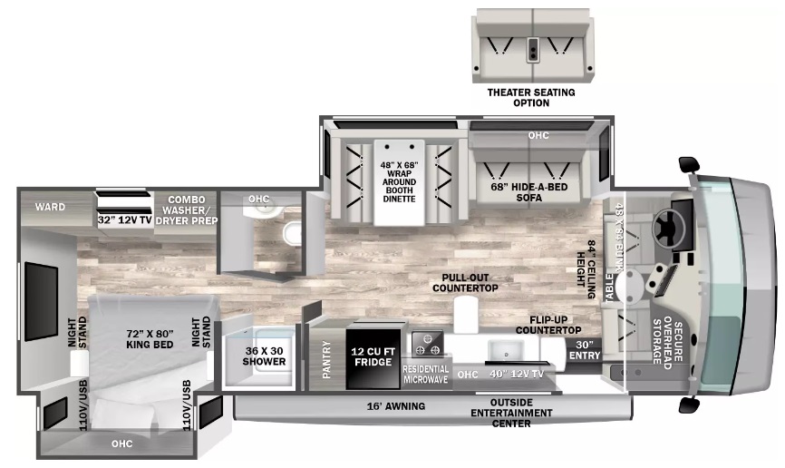 2023 FOREST RIVER FR3 30DS, , floor-plans-day image number 0